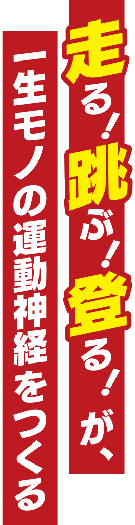 「走る・跳ぶ・登る」が、一生モノの運動神経をつくる